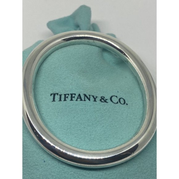 SOLD!!!! Tiffany & Co. Round Tube Oval Classic Bangle Brace 7 1/4” Pouch - Picture 7 of 8